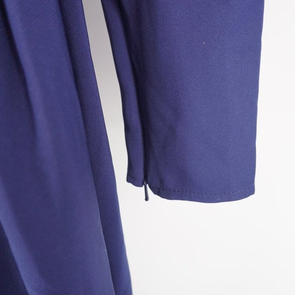 Mac Duggal Women's NWT Ieena Midnight Blue A-Line Rhinestone Waist Evening Gown - Picture 10 of 15